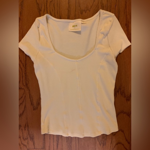 Anthropologie Tops - Maeve by Anthropology Off White Cropped Shirt